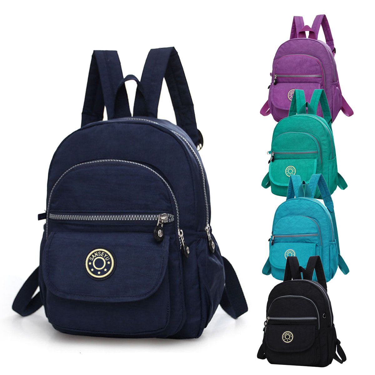 blue travel backpack bag