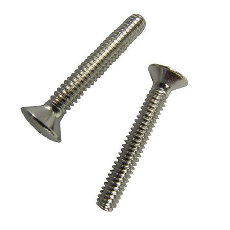 

3PC Danco No. 1/4-20 x 1-1/2 in. L Slotted Oval Head Chrome-Plated Brass Overflow Plate Screw (Pack of 5)