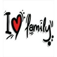 thumbnail image 3 of Ambesonne Family Duvet Cover Sets, I Heart Family Pictogram, 2-Twin, Black Red White, 3 of 4