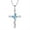 03-March - Aquamarine, variant on Blaniy Butterfly and Cross Necklace 925 Sterling Silver Cubic Zirconia Jewelry Gifts for Women