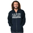 thumbnail image 4 of In My Defense I Was Left Unsupervised Unisex Fleece Graphic Zip Up Hoodie Brisco Brands 2X, 4 of 5