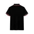 thumbnail image 3 of Short Sleeve Polo Shirts for Men Letter Graphic Stretch Tops Casual America Patriotic Raglan Golf Polos Mens Black D M, 3 of 6