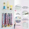 thumbnail image 3 of White Medal Hanger Display with Shelf - Metal Award Rack Trophy Shelf, 3 of 5