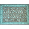 thumbnail image 1 of Ahgly Company Indoor Rectangle Persian Light Blue Traditional Area Rugs, 7' x 9', 1 of 4