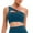 Blue, variant on KyCheLot Women's Sports Bra Push up One-Shoulder Cut out Padded Workout Crop Tank Tops Yoga Bra