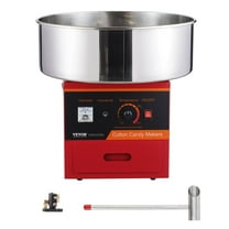 Commercial Electric Cotton Candy Machine 1000W, Candy Floss Maker with Stainless Steel Bowl, Sugar Scoop & Storage Drawer, Perfect for Birthday Parties, Family Fun, Red