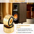 thumbnail image 4 of 4Pcs 40X20mm Aluminum HIFI AMP Speaker Isolation Stand (Gold), 4 of 5