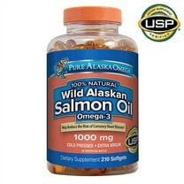 Pure Alaska Omega Wild Salmon Oil 1000 mg., 210 Softgels