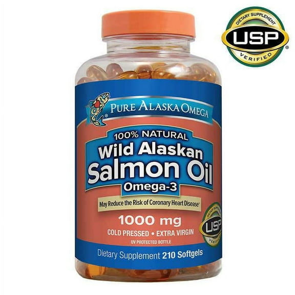 Pure Alaska Omega Wild Salmon Oil 1000 mg., 210 Softgels