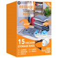thumbnail image 1 of Bolsas de almacenamiento al vacío GONGSHI, paquete de 15 con bomba eléctrica, 1 of 6