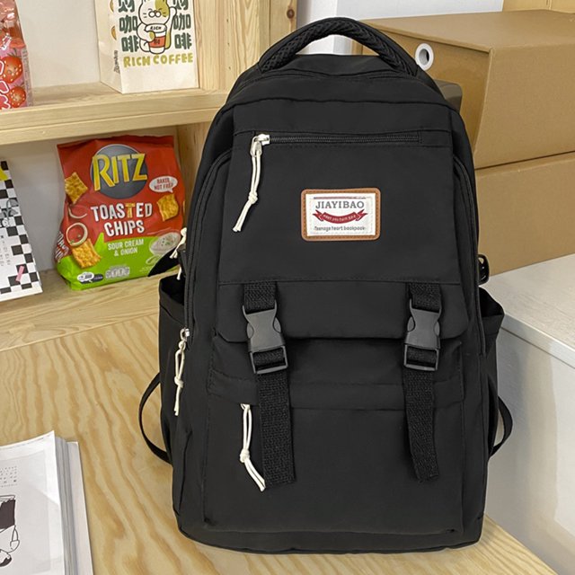Bandolera Multicapa Student Pack Multibolsillos para Laptop Book (Negro)