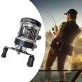 thumbnail image 6 of W300L/W300R Baitcasting Fishing Reel Drum Wheel 5.0:1 Gear Ratio Bearing Fish Line Reel Star Drag System Aluminum Side L, 6 of 9