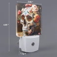 thumbnail image 2 of Cauagu Rose Floral Skull Print LED Nightlight,0.5W Night Lights Plug into Wall 1 Pack with Dusk-to-Dawn Light Sensor Soft Glow Lamp for Bathroom Adult Hallway-EU, 2 of 7