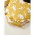thumbnail image 6 of Kucnuzki 12 Months Newborn Baby Boy Winter Outfits Pants Sets 18 Months Long Sleeve Cool Dino Prints Romper Elastic Pants 2PCS Set Yellow, 6 of 8