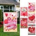 thumbnail image 4 of Happy Valentine's Day Garden Flag 12x18 Inch Double Sided For Outside Red Plaid Love Tulip Hearts Memorial Day Holiday Yard Decoration Small Flags, 4 of 4