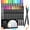 25 Colors, variant on Dual Tip Brush Marker Pens, Shuttle Art 25 Colors Water-based Ink, Fine and Brush Tip Marker Set with 1 Coloring Book for Adult Artist Calligraphy Hand Lettering Journal Doodling Writing