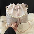 thumbnail image 2 of Drawstring Chain Bucket Bag Womens Shoulder Crossbody Womens Simple Fashion Bag Bag T4w1, 2 of 8