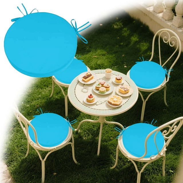 Coussin Rond pour Chaise d'Extérieur Coussin de Mobilier de Terrasse avec Housses Légères Amovibles Lavables à la Machine Acier Inoxydable Plusieurs Spécifications au Choix