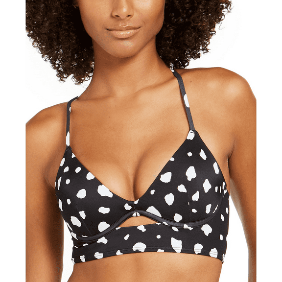 Sundazed COW PRINT Spot on Printed Jenna Bikini Swim Top, US 34B, UK 34B