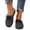 Black, variant on Womens Breathable Woven Slip On Mules Decorative Bow Lace Detail Closed Round Toe Comfy Summer Vacation Flats