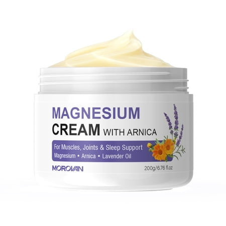 Morovan Magnesium Cream With Arnica Body Lotion for Muscles Joints and Sleep Support 6.76 fl oz