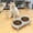 C, variant on Txlpkdyx Ergonomic Tilted Double Dog Bowls,304 Stainless Steel Raised Feeder Stand for Small to Medium Dogs & Cats,Neck-Friendly Food & Water Station