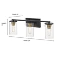 thumbnail image 2 of 3493-MB/HBZ Millennium Lighting Pasadena - 3 Light Bath Vanity-8 Inch Tall and 24 Inch Wide, 2 of 2