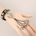 thumbnail image 5 of Chic Fashion Jewelry Gothic Skull Wolf Hand Chains Leather Bracelet  Fingers Ring  Bracelet for Women, 5 of 6