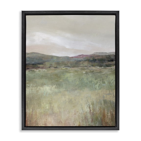 Stupell Industries Contemporary Abstract Glimpse of Spring Black Floating Frame Canvas Art, 17 x 21, by Carol Robinson