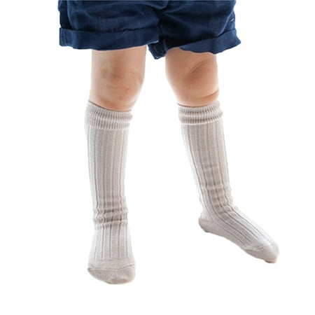 

Toddler Knee High Socks Baby Little Girls Cable Knit Cotton Stockings Thermal Solid Monochrome Foot Protection Protection Stocking
