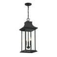 thumbnail image 4 of Hancock 3-Light Outdoor Hanging Lantern in Matte Black, 4 of 5