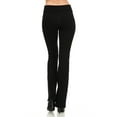 thumbnail image 3 of JJJ Fashion Women's Cotton Flare Yoga Pants Fold Over Waistband - Made in USA, 3 of 3
