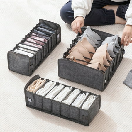 

Clothes Organizer Foldable Drawer Organizer for Clothes Grid Storage Box with Multiple Layers Portable Washable Divider Containers for Underwear Socks