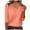 Orange, variant on UAMVSH Womens 3/4 Sleeve Shirts Casual V-Neck Solid Color Tunic Tops Trendy Button Pullover Loose Fit Ladies Classic Blouses(Small,Orange)