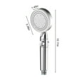 thumbnail image 3 of Turbo Shower Head, High Pressure Shower Nozzle, 5 Spray Modes, One Touch Water Stop, Plastic Construction, Silver Finish, for Bathroom, Shower, and Home Use, by FAJHHA, 3 of 8