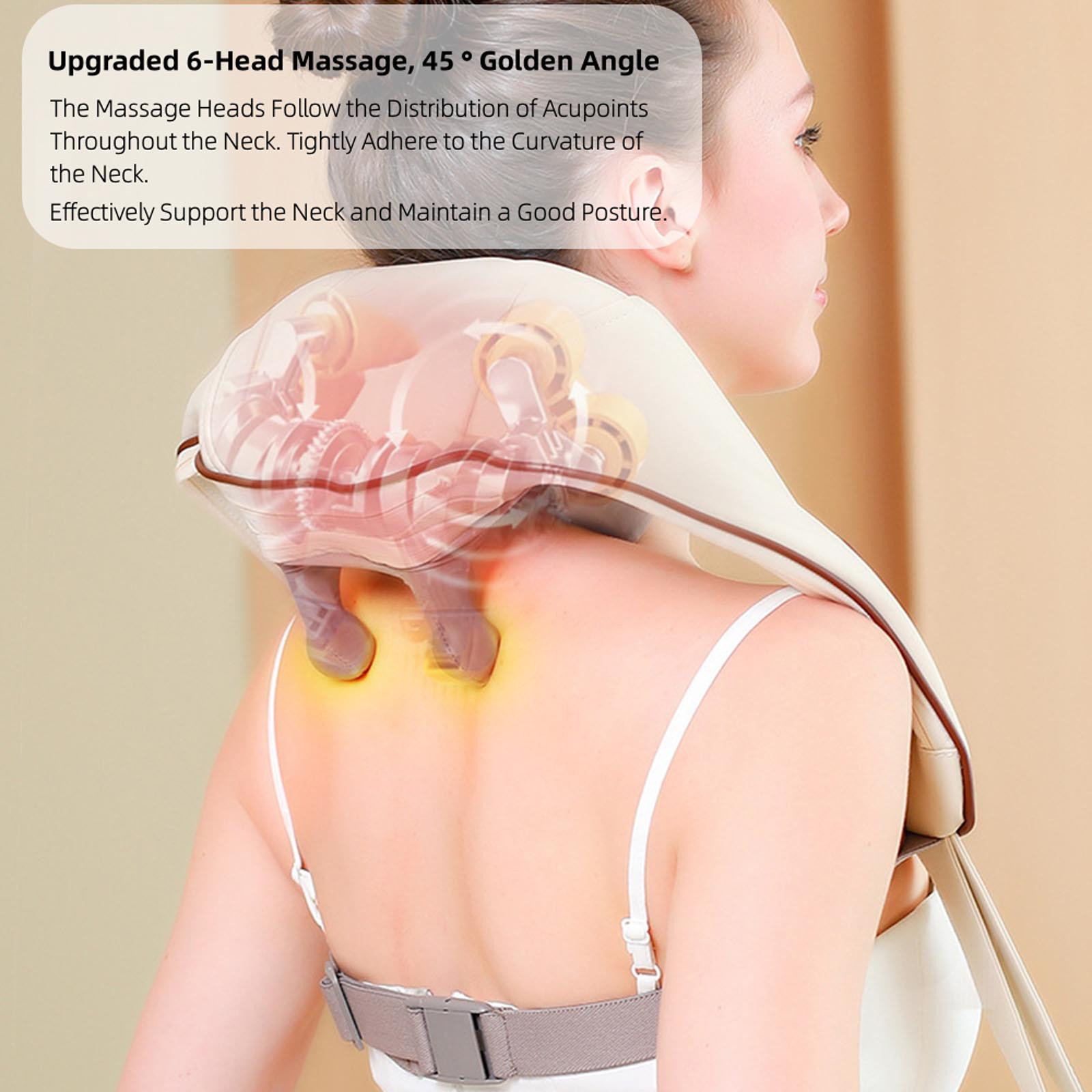 Massage Tools Neck Massager With Heat Shiatsu Shoulder Acupressure Deep Kneading Experience Like Human for Relaxation