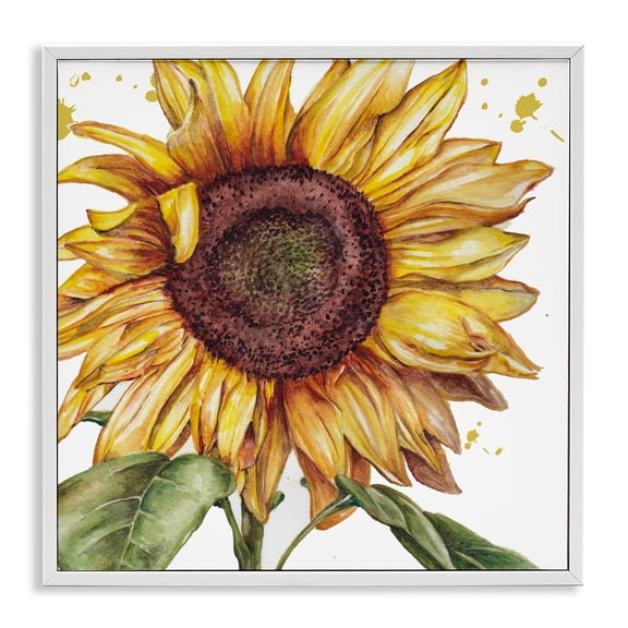 Stupell Industries Modern Country Sunflower Botanical & Floral Painting White Framed Art Print Wall Art, 24 x 24