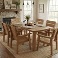 thumbnail image 5 of DEAUL 7-Piece Outdoor Dining Set, All-Weather HIPS Patio Table & 4 Chairs with Umbrella Hole, Outdoor Furniture for Garden Backyard Deck（Teak）, 5 of 8