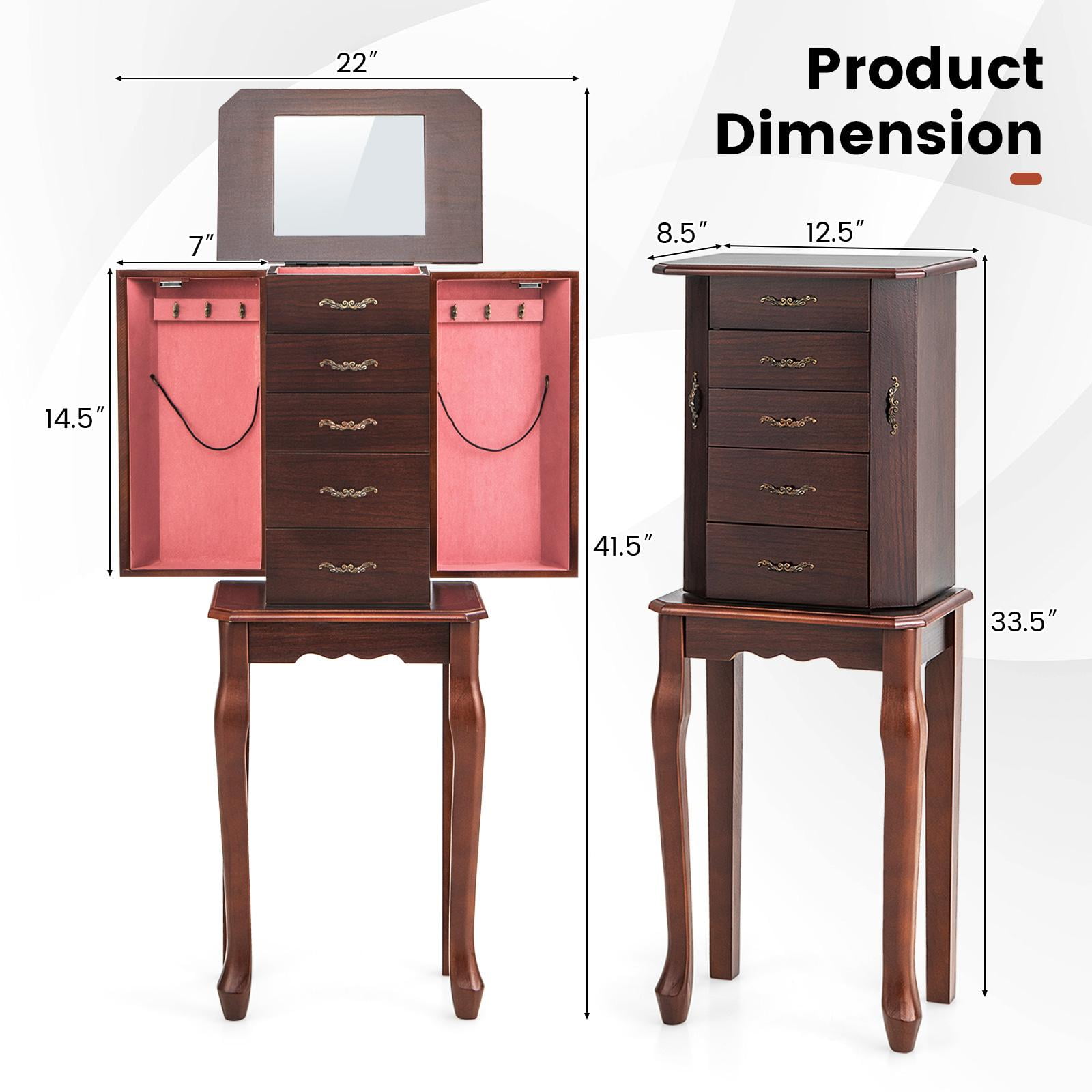 Standing jewelry cheap box walmart