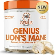 Lions Mane Mushroom Brain Supplement Nootropic for Energy, Focus, Memory & Immune System Booster by the Genius Brand