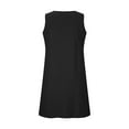 thumbnail image 5 of Fengqque Maxi Summer Dresses for Women Casual Comfort Solid Color Pocket Sleeveless V-Neck Dress, 5 of 6