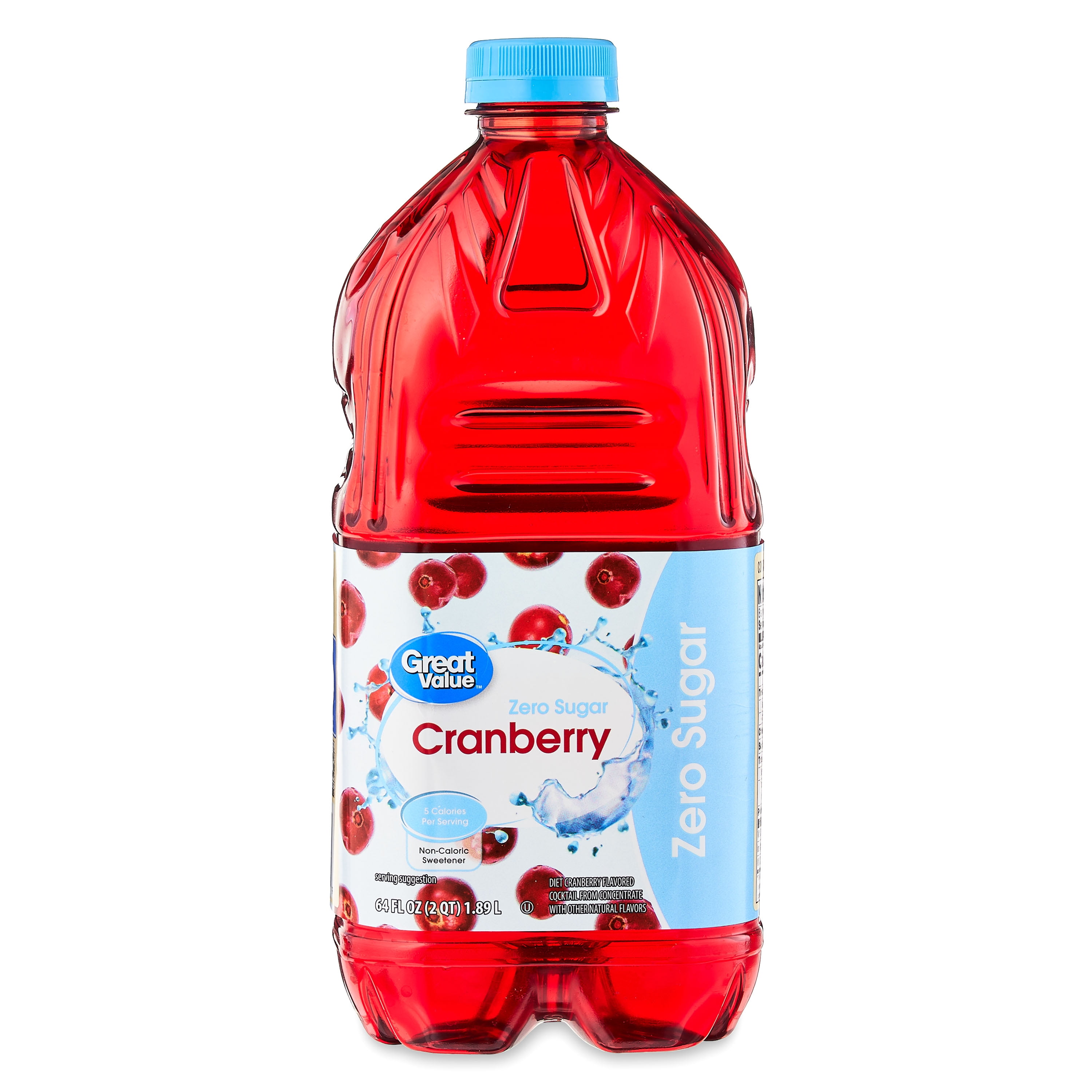 Great Value ZeroSugar Cranberry Cocktail, 64 fl oz
