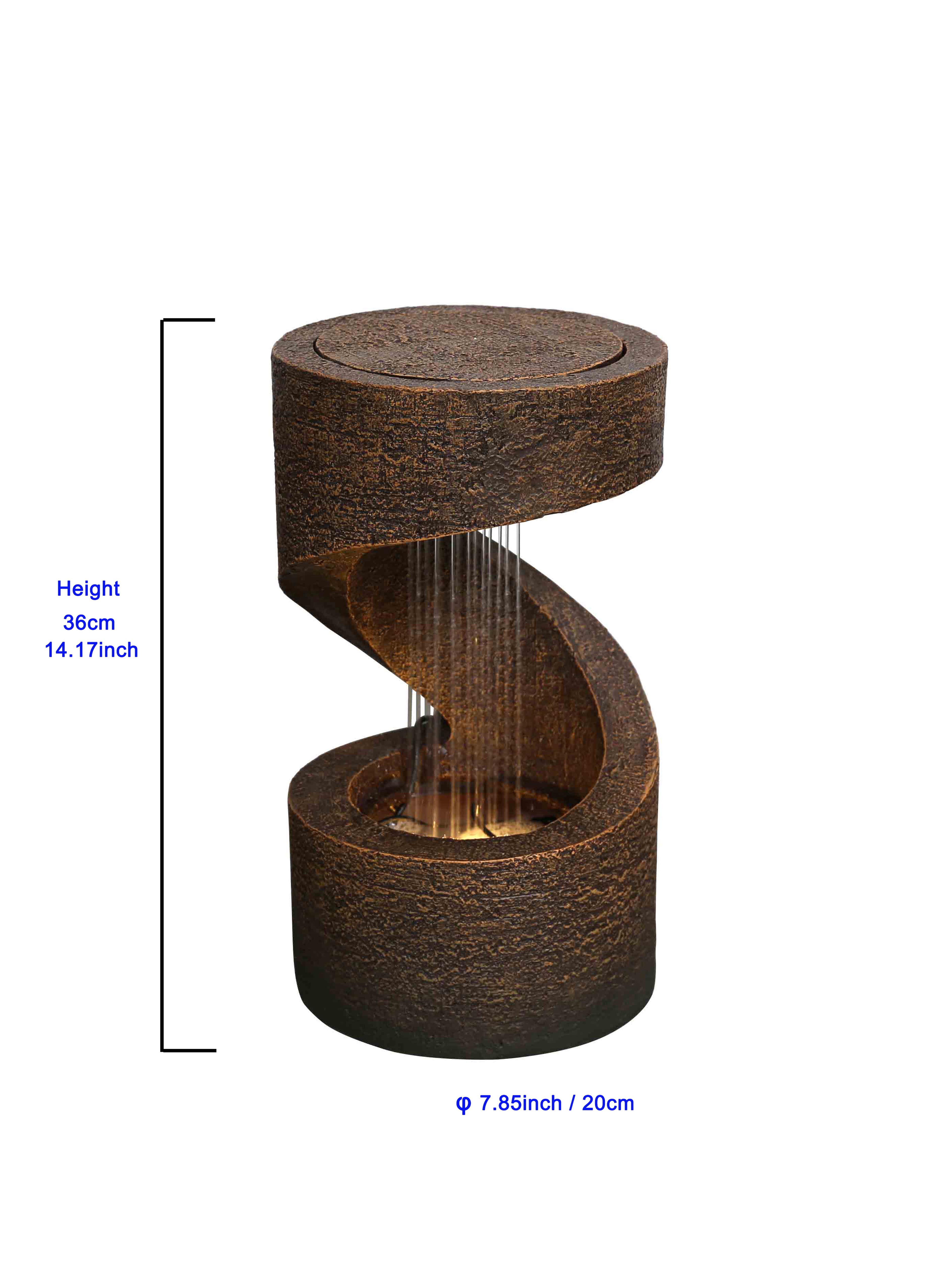 Hi-Line Gift Ltd. 14' Wodden Fountain with LED