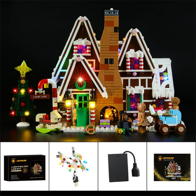 Lights for online lego gingerbread house
