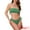 Green, variant on Women's Bandeau Drawstring Side Tie Bikini Sets X-Small Royal Blue