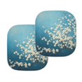 thumbnail image 2 of Yuyamidu White Flower Car Windshield Sunshade for Sedan SUV Truck Van 2 Pieces Blue Auto Front Windshield Sun Visor Foldable Front Window Heat Reflector Block, 2 of 5