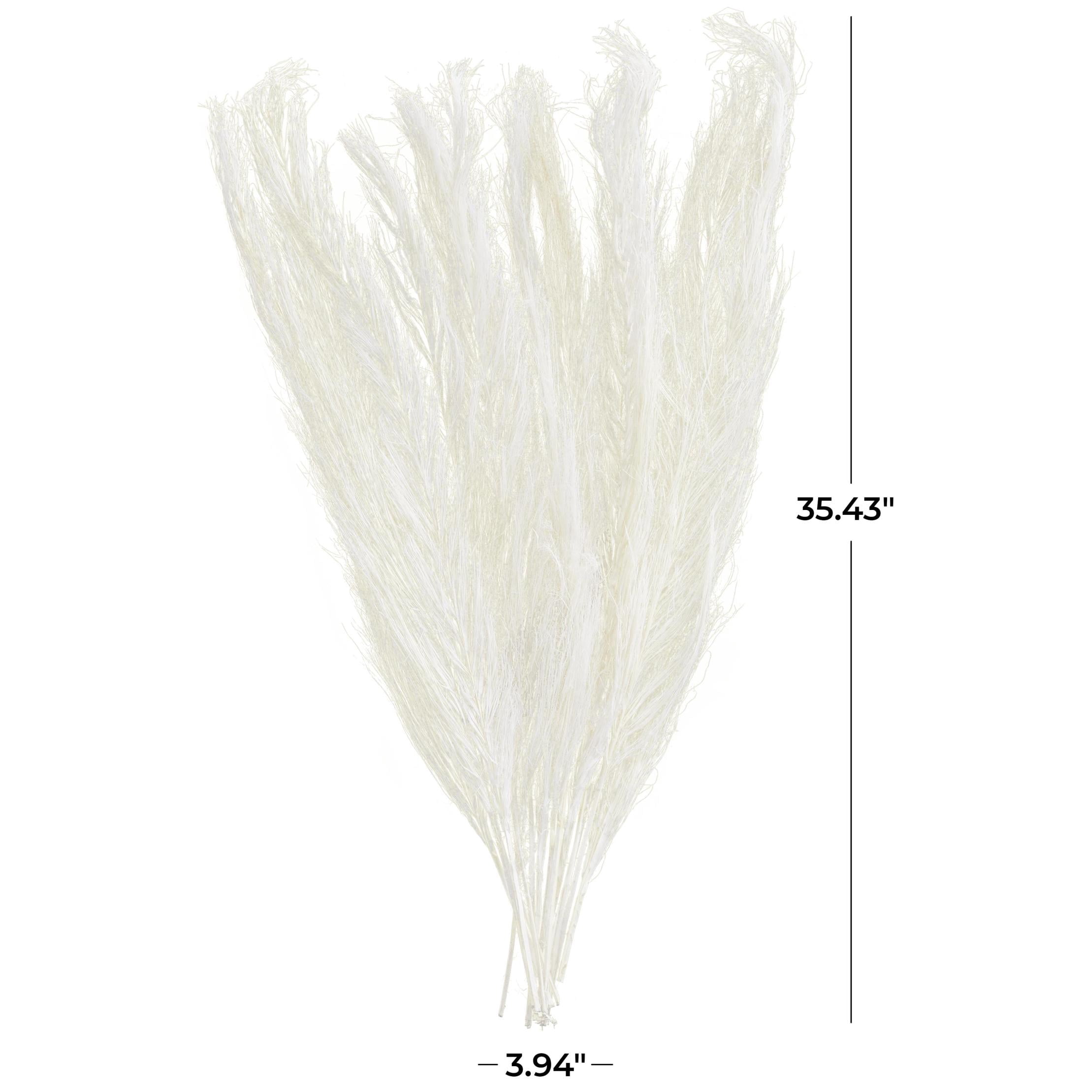 35" Tall Grass Dried Plant Natural Foliage Feather Like Leaves Bouquet with Stems, by DecMode