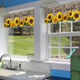 thumbnail image 6 of Sunflower Short Window Valance Curtains, Live Love Laugh Quoted Bronze Vintage Wooden Barn Print, Window Treatment Valances for Kitchen Bathroom Living Room Cafe Decor with Rod Pocket, 54 x 18 in, 6 of 6