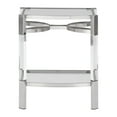 thumbnail image 2 of 26 Inch Metal and Acrylic Accent Table Silver and Clear - Saltoro Sherpi, 2 of 5