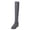 Grey, variant on Women Over the Knee Boots Winter Warm Suede Wedge Walking Boot Ladies Comfortable Foldable Dressy High Boots Red Size 6